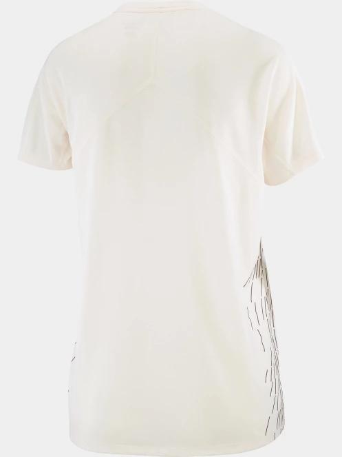 tricou pentru sport, cu maneci scurte pt. femei Salomon Sense Aero SS Tee Gfx W alb 5