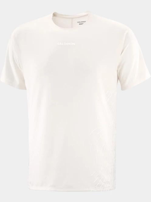 tricou pentru sport, cu maneci scurte pt. barbati Salomon Sense Aero SS Tee Gfx M alb 4