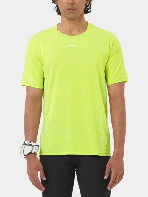 tricou pentru sport, cu maneci scurte pt. barbati Salomon Sense Aero Ss Tee Gfx M verde 2