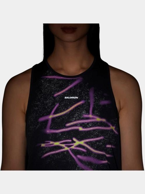 bluza tank pt. femei Salomon Shkout Core Tank Gfx W negru 4