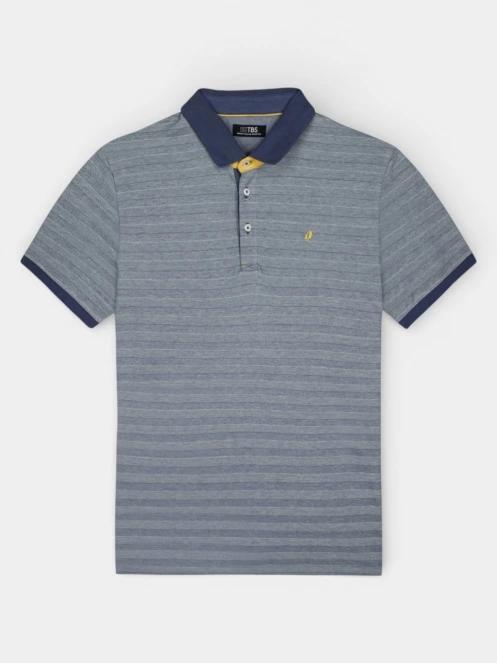 tricou cu guler pt. barbati TBS Sammipol albastru 2