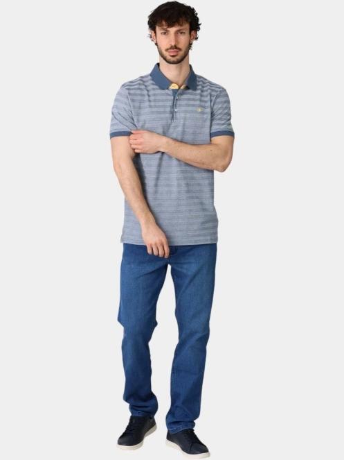 tricou cu guler pt. barbati TBS Sammipol albastru 5