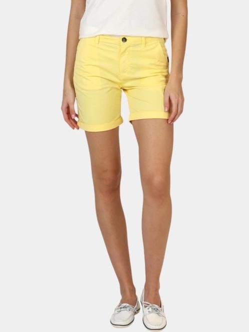 pantaloni scurti pt. femei TBS Santaber galben 2