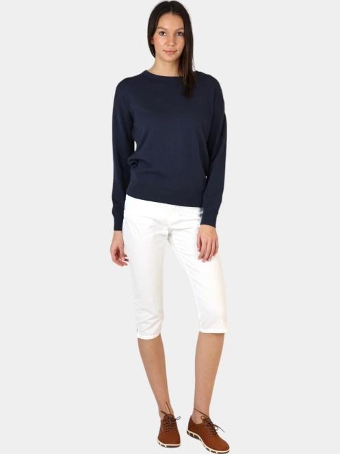 pantaloni trei sferturi pt. femei TBS Santacor alb 6