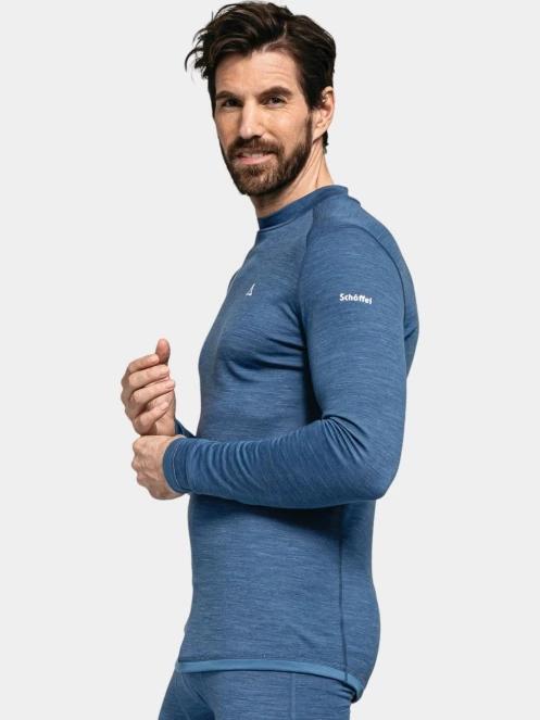 top lenjerie de corp pt. barbati Schöffel Merino Turtle Neck M albastru 3