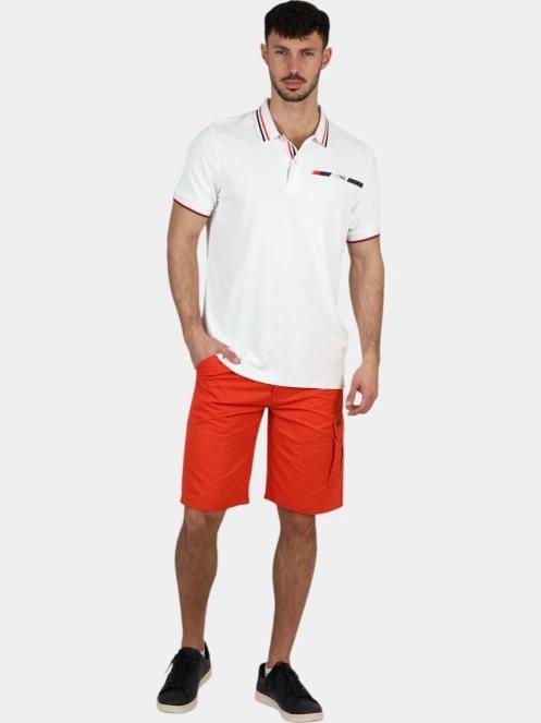 tricou cu guler pt. barbati TBS Selimpol alb 6