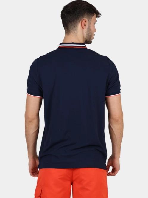 tricou cu guler pt. barbati TBS Selimpol albastru inchis 4
