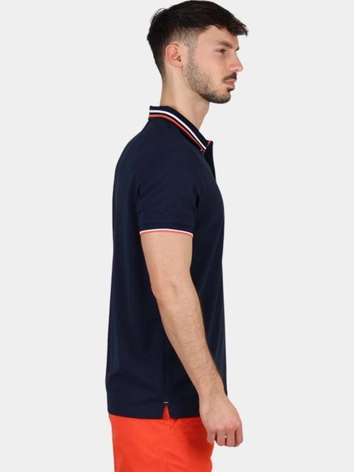 tricou cu guler pt. barbati TBS Selimpol albastru inchis 5