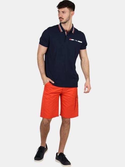 tricou cu guler pt. barbati TBS Selimpol albastru inchis 6