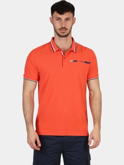 tricou cu guler pt. barbati TBS Selimpol portocaliu 2