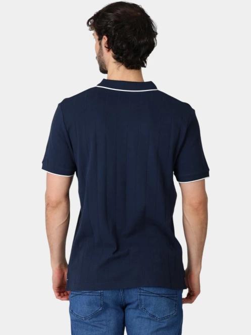 tricou cu guler pt. barbati TBS Simeopol albastru inchis 4