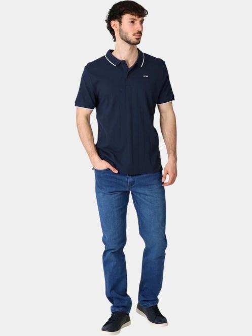 tricou cu guler pt. barbati TBS Simeopol albastru inchis 5