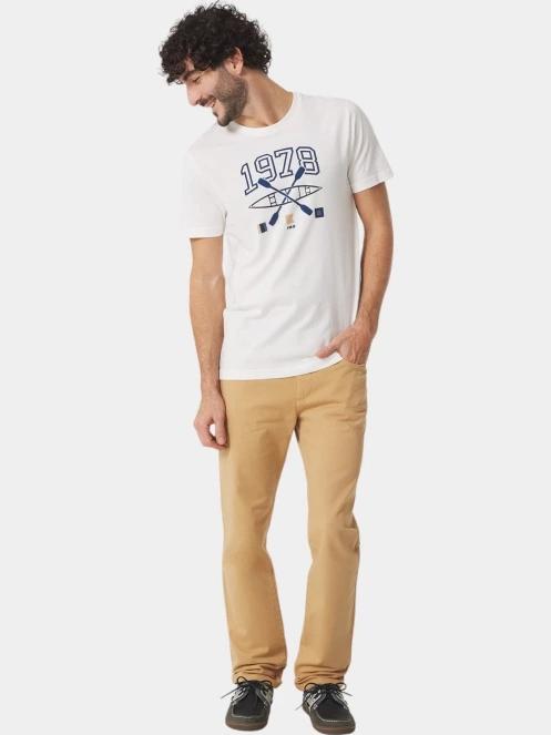 tricou cu maneci scurte pt. barbati TBS Smithtee alb 4