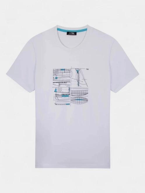 tricou cu maneci scurte pt. barbati TBS Stanytee alb 4
