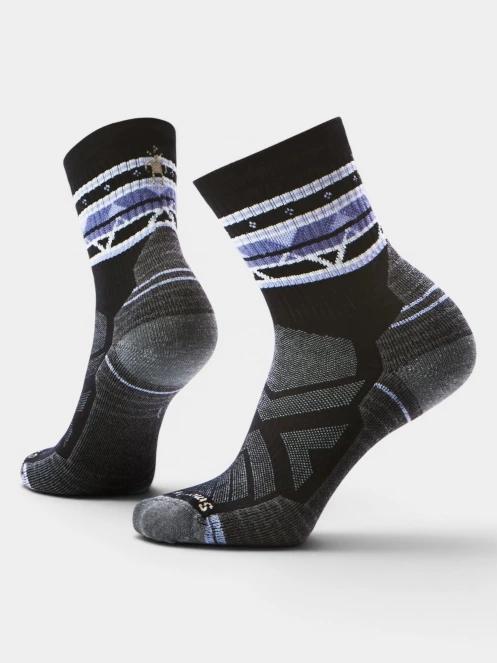 ciorapi pentru drumetii pt. femei Smartwool Women's Hike Light Cushion Zig Zag Valley Mid Crew Socks negru 2