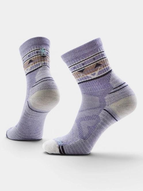 ciorapi pentru drumetii pt. femei Smartwool Women's Hike Light Cushion Zig Zag Valley Mid Crew Socks violet 2
