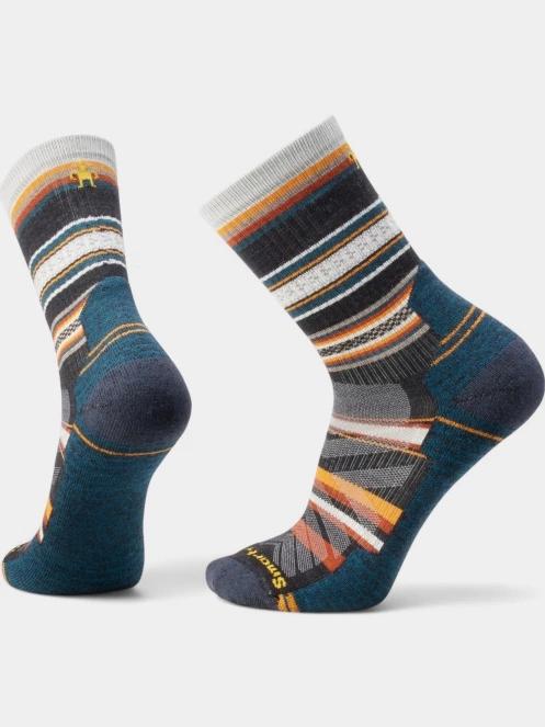 ciorapi pentru drumetii Smartwool Hike Light Cushion Panorama Crew Socks albastru inchis 2