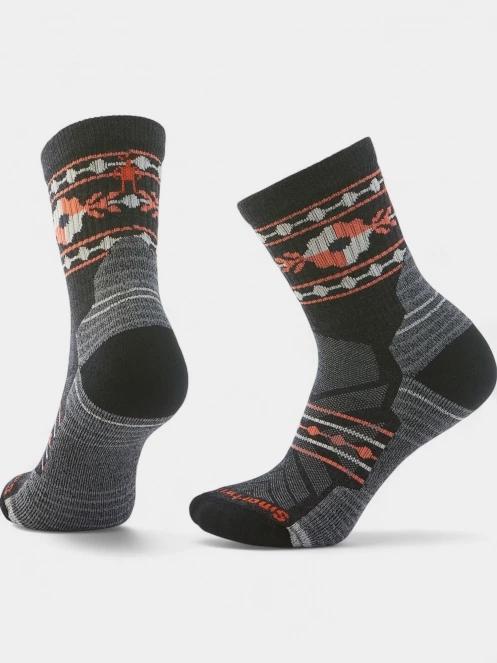 ciorapi pentru drumetii pt. femei Smartwool Women's Hike Light Cushion Retro Floral Mid Crew Socks gri 2