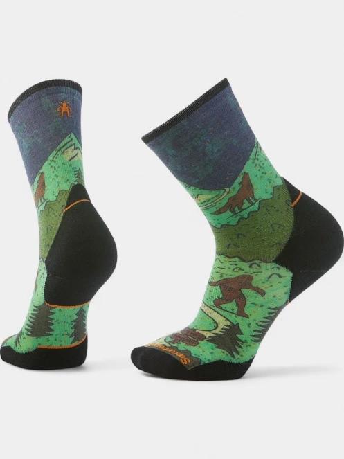 ciorapi sport Smartwool Trail Run Targeted Cushion Neature Print Crew Socks verde 2