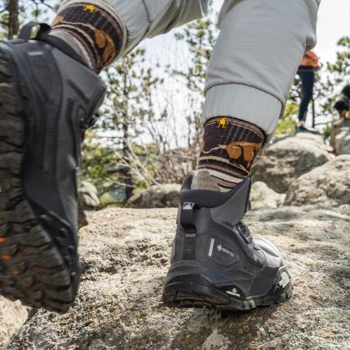 ciorapi pentru drumetii Smartwool Hike Targeted Cushion Bear Stripe Mid Cr Hike maro 3