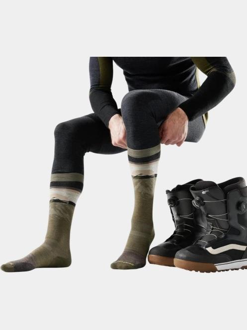 ciorapi de schi pt. barbati Smartwool Snowboard Targeted Cushion Mountain Sunrise OTC Socks oliv 3