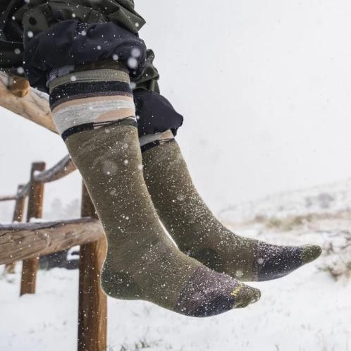 ciorapi de schi pt. barbati Smartwool Snowboard Targeted Cushion Mountain Sunrise OTC Socks oliv 4