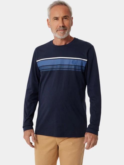 tricou cu maneci lungi pt. barbati TBS Tarantee albastru inchis 2