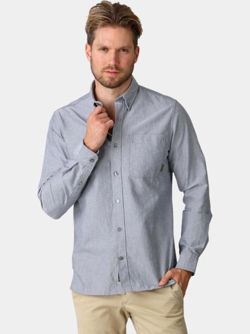 camasa cu maneci lungi pt. barbati Timberland Lake Warner Solid Oxford Shirt albastru inchis 2
