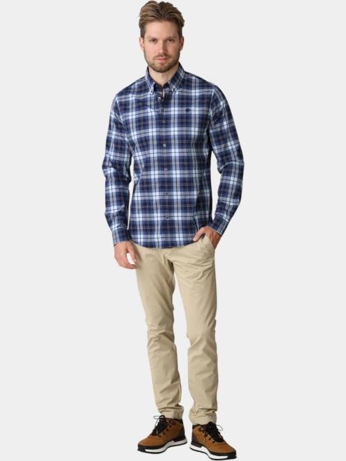 camasa cu maneci lungi pt. barbati Timberland Poplin Check Shirt (Regular) albastru 5