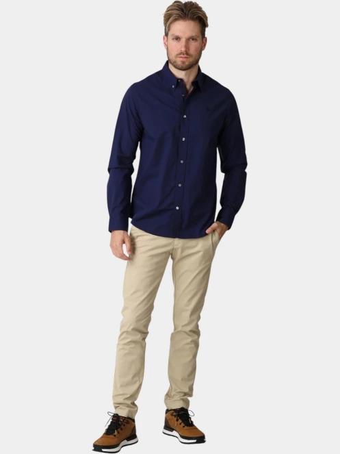 camasa cu maneci lungi pt. barbati Timberland Long Sleeve Poplin Shirt albastru inchis 5