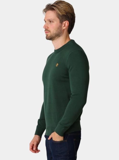 pulover tricotat pt. barbati Timberland Williams River Cotton Crew Neck Sweate verde inchis 3
