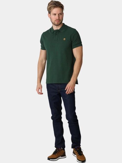 tricou cu guler pt. barbati Timberland Millers River Pique SS Polo verde inchis 5