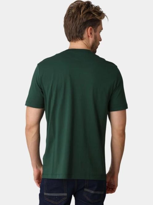 tricou cu maneci scurte pt. barbati Timberland Established 1973 SS Embroidered Tee verde inchis 4