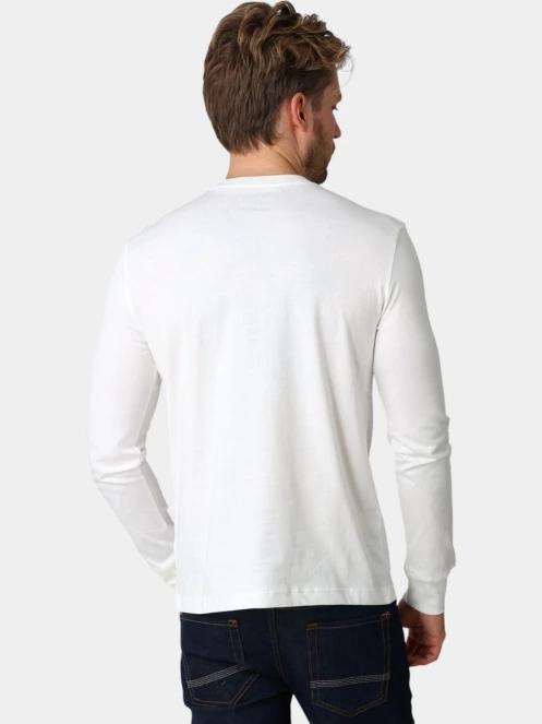 tricou cu maneci lungi pt. barbati Timberland Dunstan River Tree Embroidered LS Tee alb 4