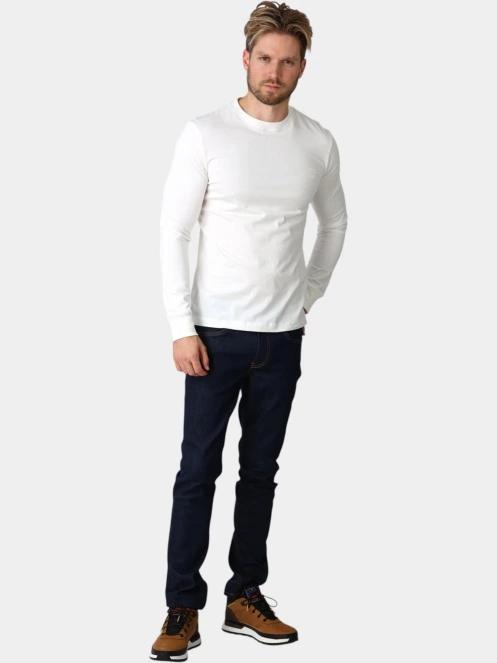 tricou cu maneci lungi pt. barbati Timberland Dunstan River Tree Embroidered LS Tee alb 5