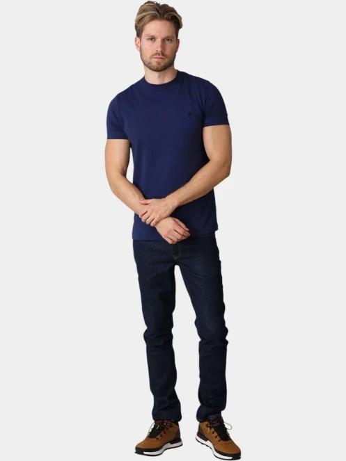 tricou cu maneci scurte pt. barbati Timberland Dunstan River SS Tee (Slim) albastru inchis 5