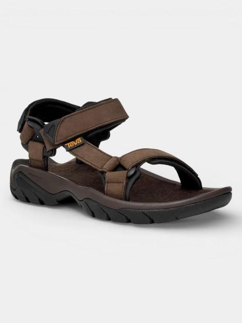 sandale de drumetie pt. barbati Teva Terra Fi 5 Universal Leather maro 2
