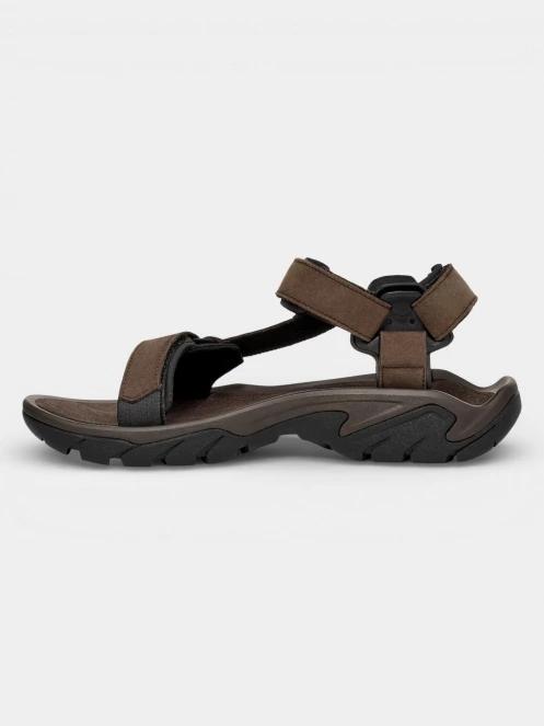 sandale de drumetie pt. barbati Teva Terra Fi 5 Universal Leather maro 4