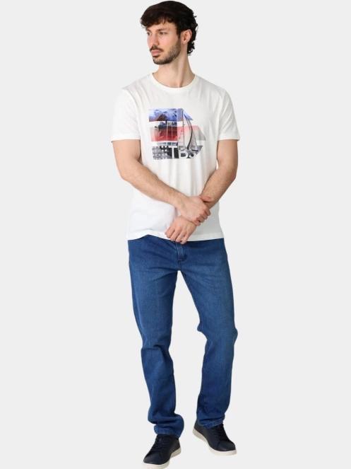 tricou cu maneci scurte pt. barbati TBS Tereltee alb 5