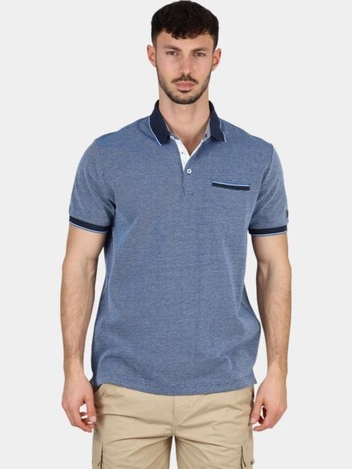 tricou cu guler pt. barbati TBS Thuanpol albastru 2