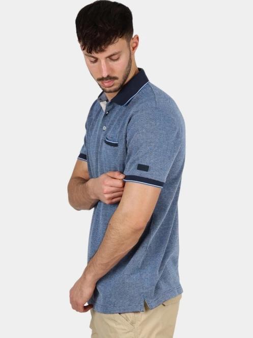 tricou cu guler pt. barbati TBS Thuanpol albastru 3
