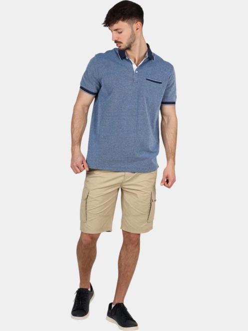 tricou cu guler pt. barbati TBS Thuanpol albastru 6