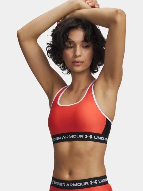 sutien pentru sport pt. femei Under Armour Crossback Mid Bra rosu 2