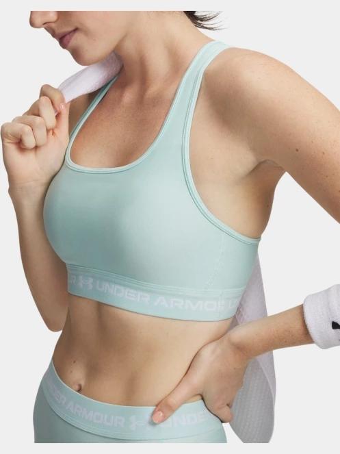 sutien pentru sport pt. femei Under Armour Crossback Mid Bra albastru deschis 4