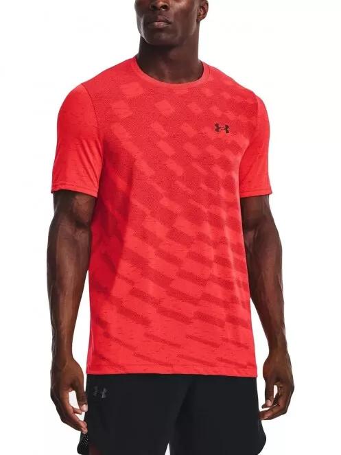 tricou pentru sport, cu maneci scurte pt. barbati Under Armour Ua Seamless Radial Ss rosu 2