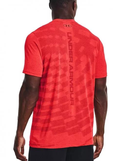 tricou pentru sport, cu maneci scurte pt. barbati Under Armour Ua Seamless Radial Ss rosu 3