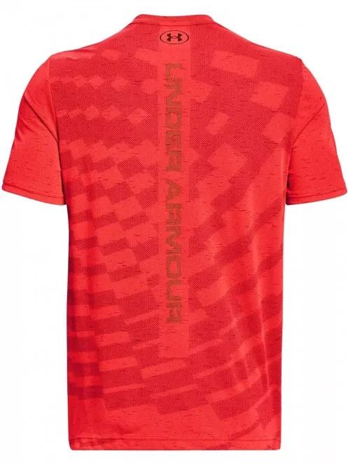 tricou pentru sport, cu maneci scurte pt. barbati Under Armour Ua Seamless Radial Ss rosu 5