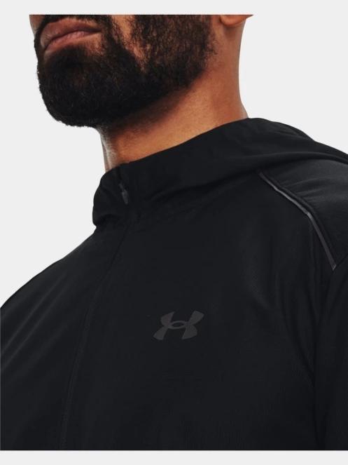 jacheta pentru alergare pt. barbati Under Armour Ua Storm Run Hooded Jacket negru 5