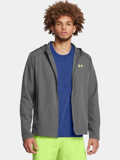 jacheta pentru alergare pt. barbati Under Armour Ua Storm Run Hooded Jacket gri 2