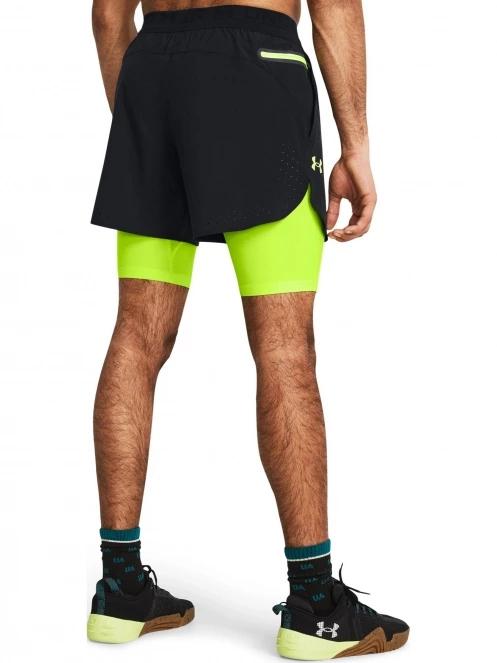 pantaloni scurti pentru sport pt. barbati Under Armour UA Peak Woven 2in1 Sts galben 3